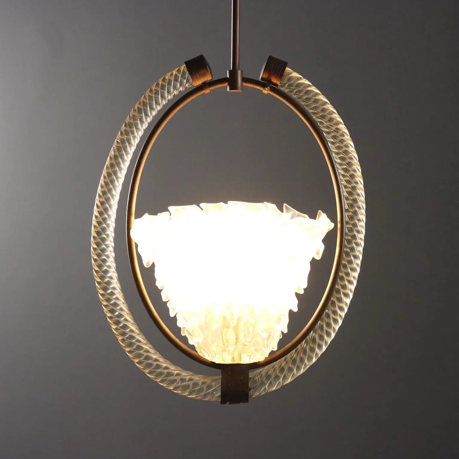 Vintage Chandelier Design Murano Glass Italy 1940s | Modernism | Lighting