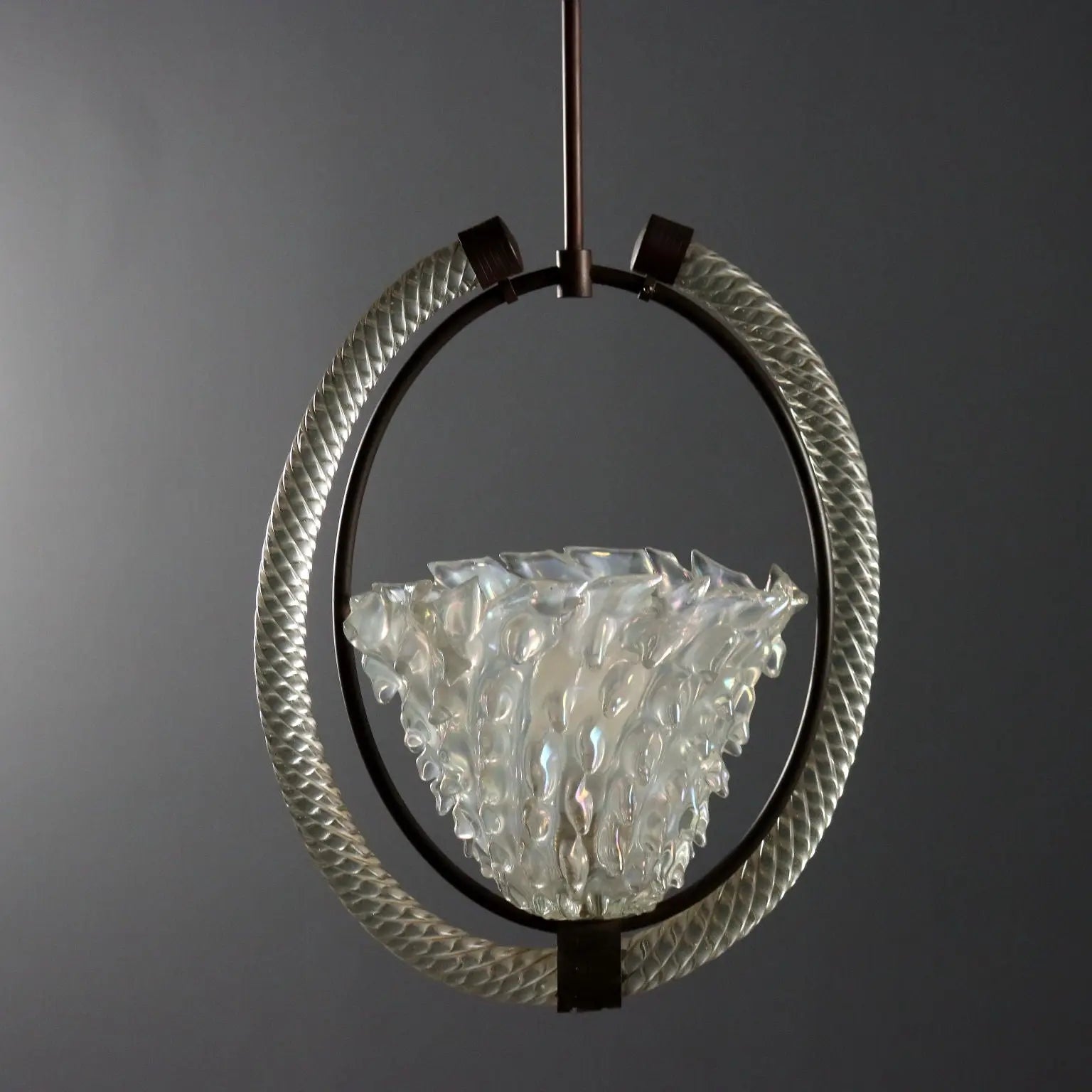 Vintage Chandelier Design Murano Glass Italy 1940s | Modernism | Lighting