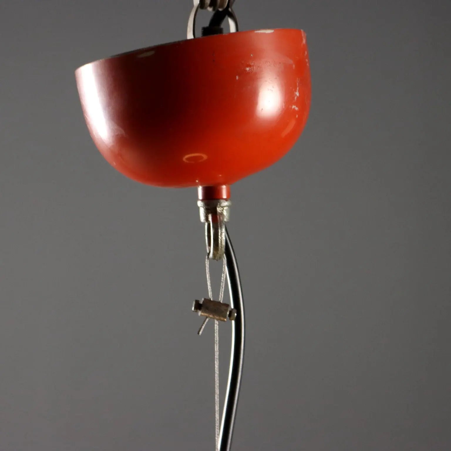Vintage Lamp Enamelled Aluminium Glass Design 1960s | Modernism | Lighting