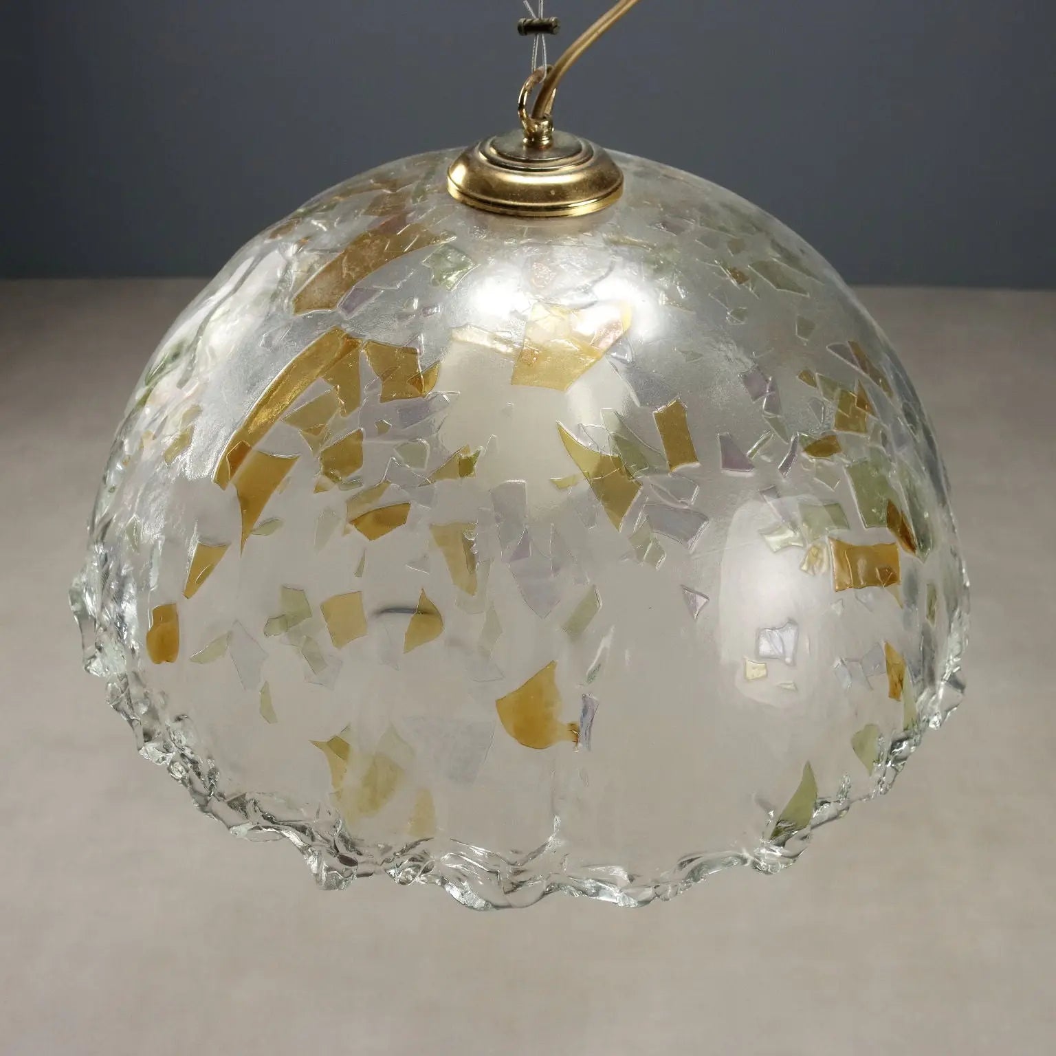 Vintage Ceiling Lamp Coloured and Transparent Glass 1970s | Modernism | Lighting