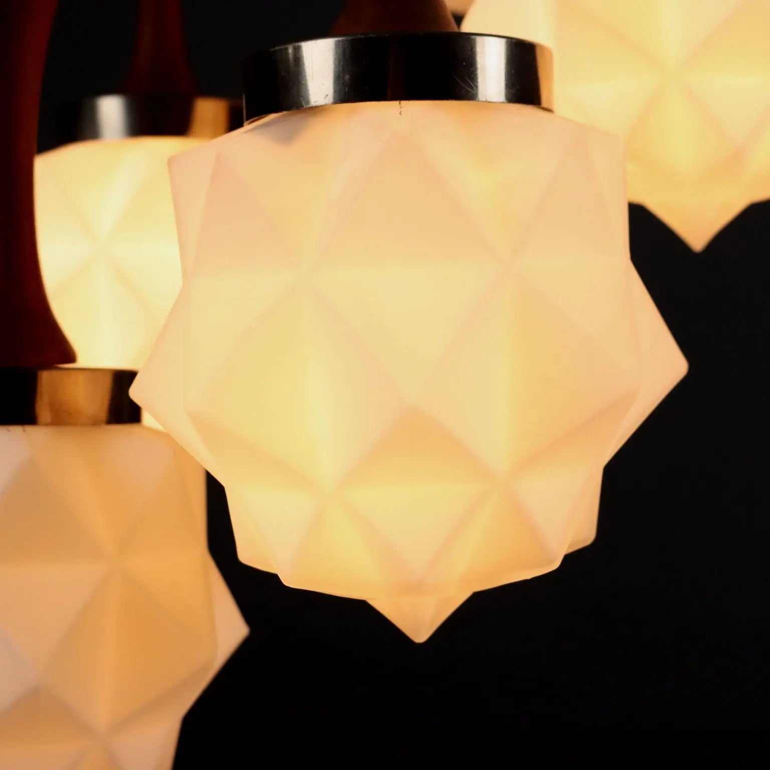 Vintage Ceiling Lamp Teak Metal Design Italy 1960s-1970s | Modernism | Lighting