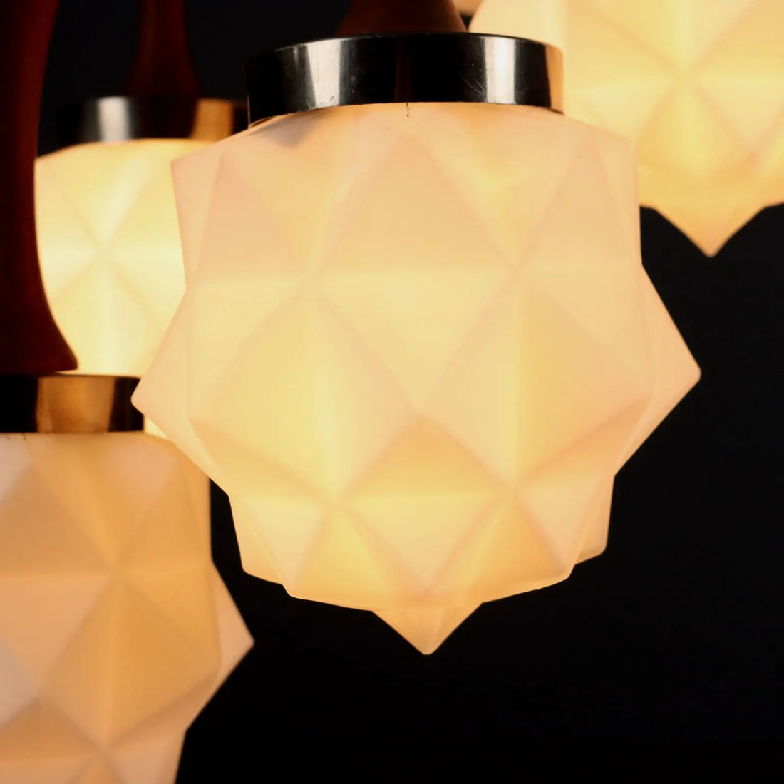 Vintage Ceiling Lamp Teak Metal Design Italy 1960s-1970s | Modernism | Lighting