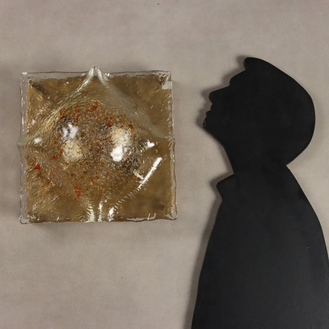 Vintage Ceiling Lamp Metal Glass Design Italy 1970s | Modernism | Lighting