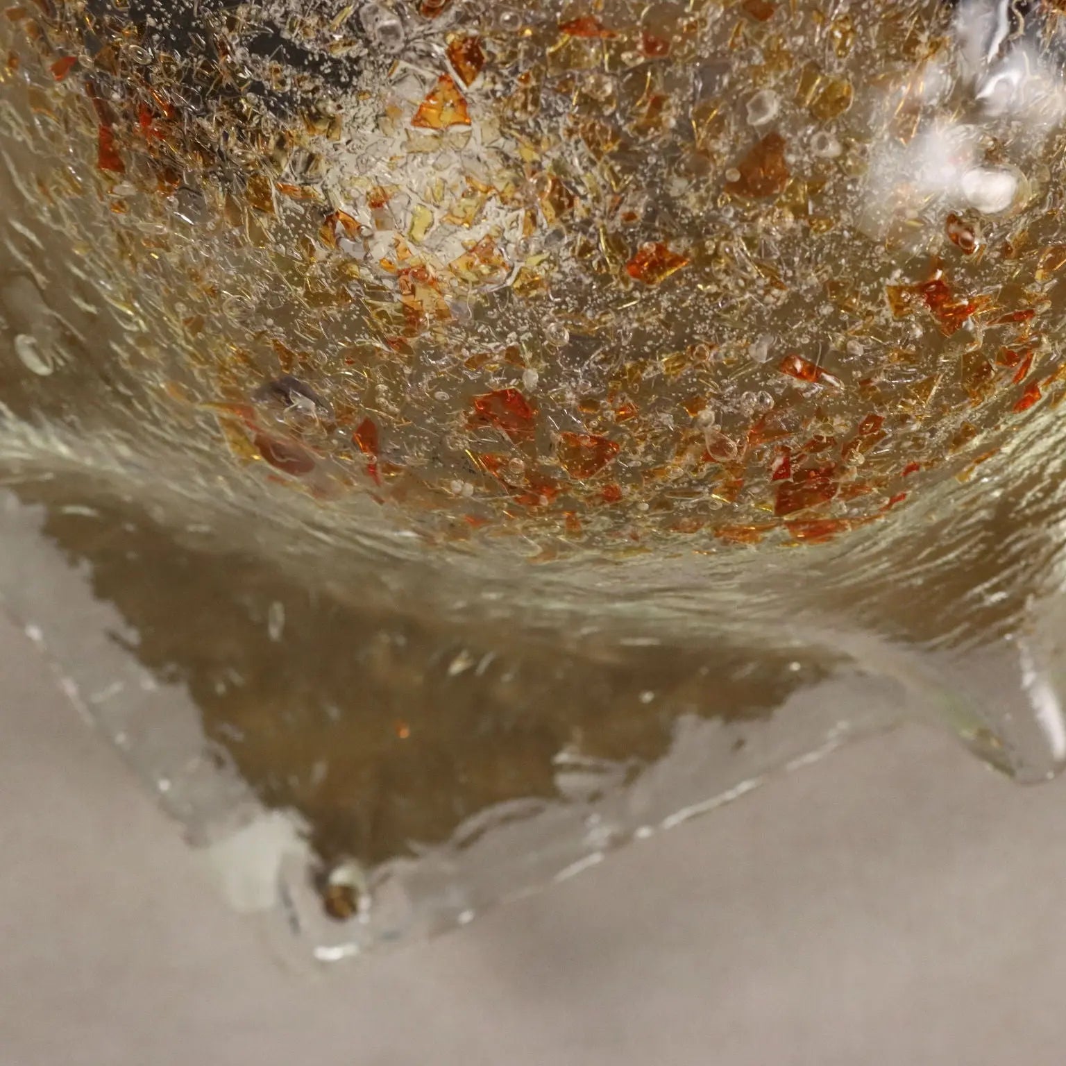 Vintage Ceiling Lamp Metal Glass Design Italy 1970s | Modernism | Lighting