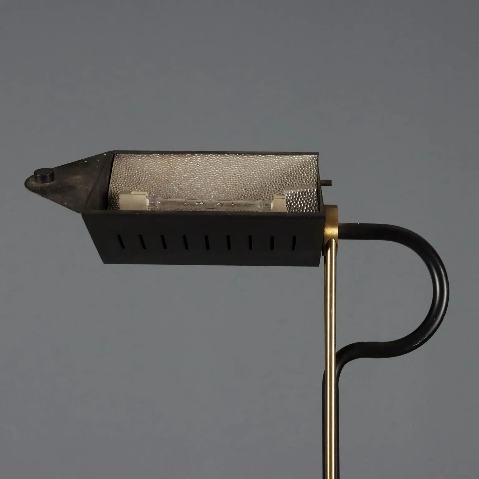 Vintage Floor Lamp Brass-Plated Metal Design Italy 1980s | Modernism | Lighting
