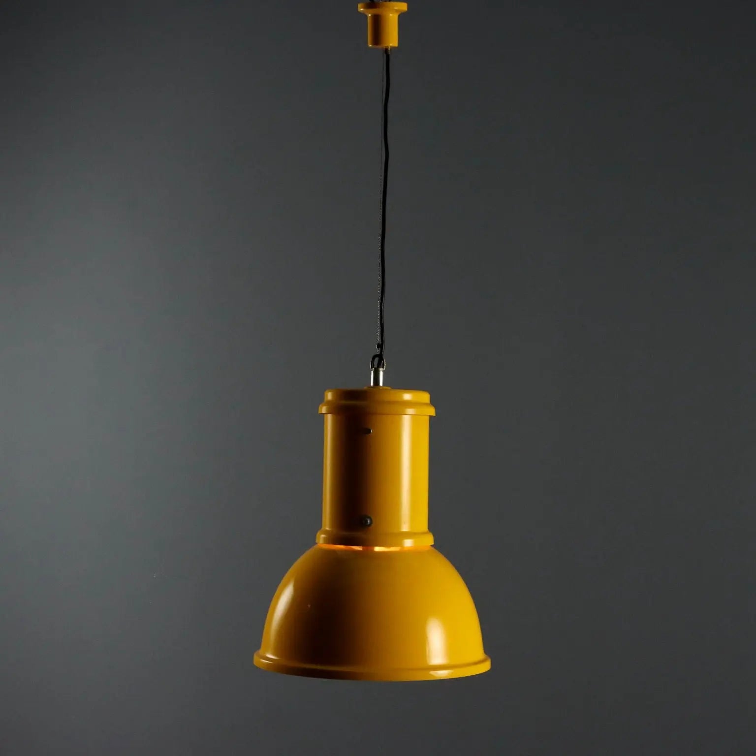 Vintage Lamp Lacquered Metal Design Italy 1970s