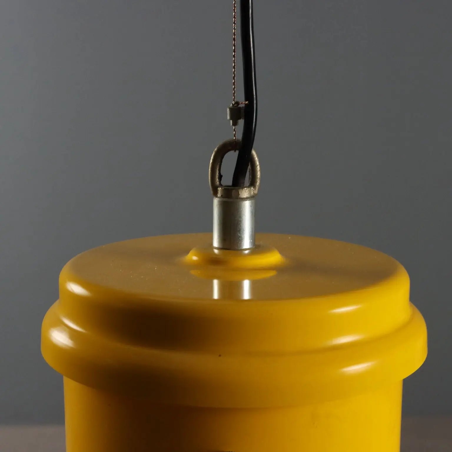 Vintage Lamp Lacquered Metal Design Italy 1970s