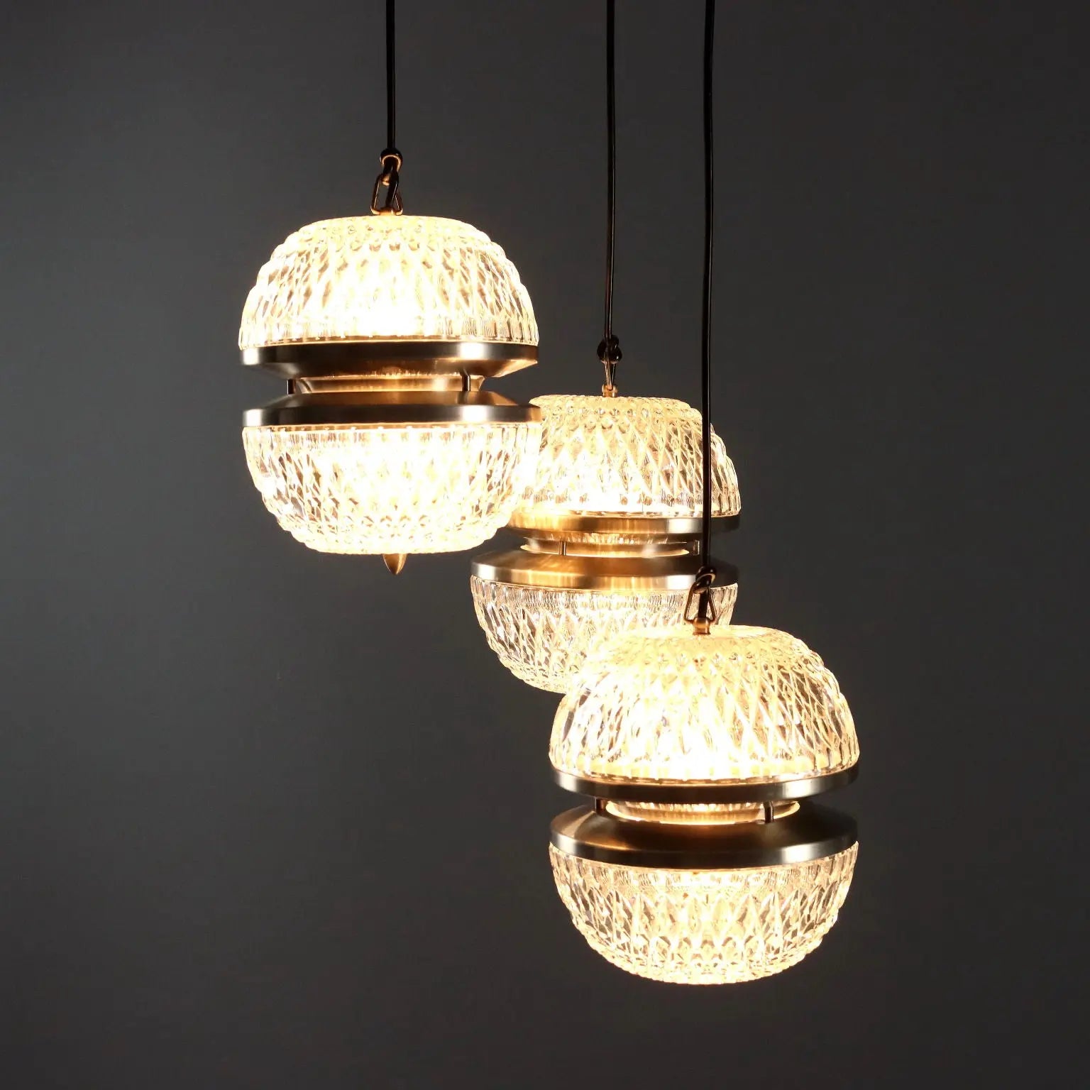 Vintage Lamp Metal Glass Design Italy 1960s-1970s | Modernism | Lighting