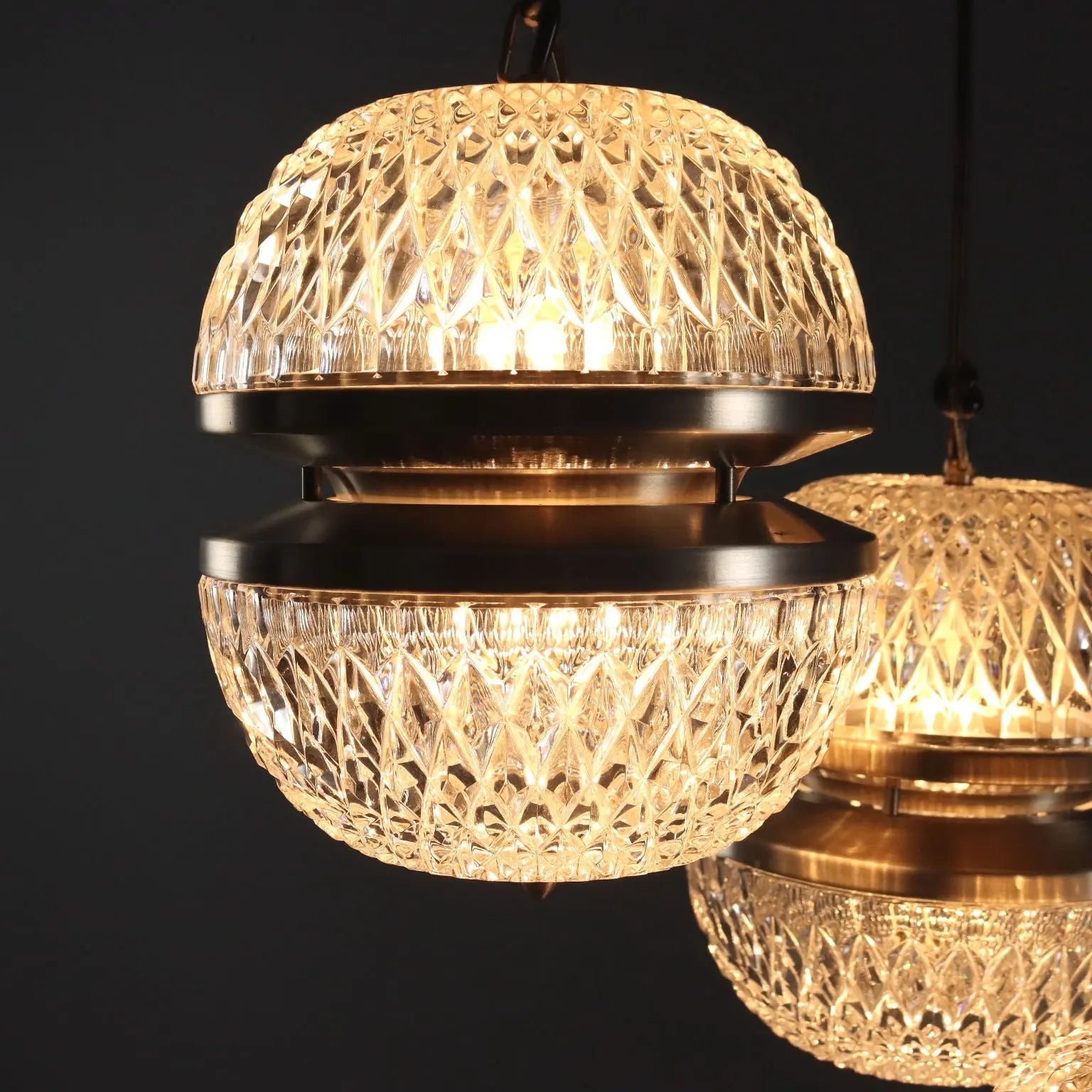 Vintage Lamp Metal Glass Design Italy 1960s-1970s | Modernism | Lighting