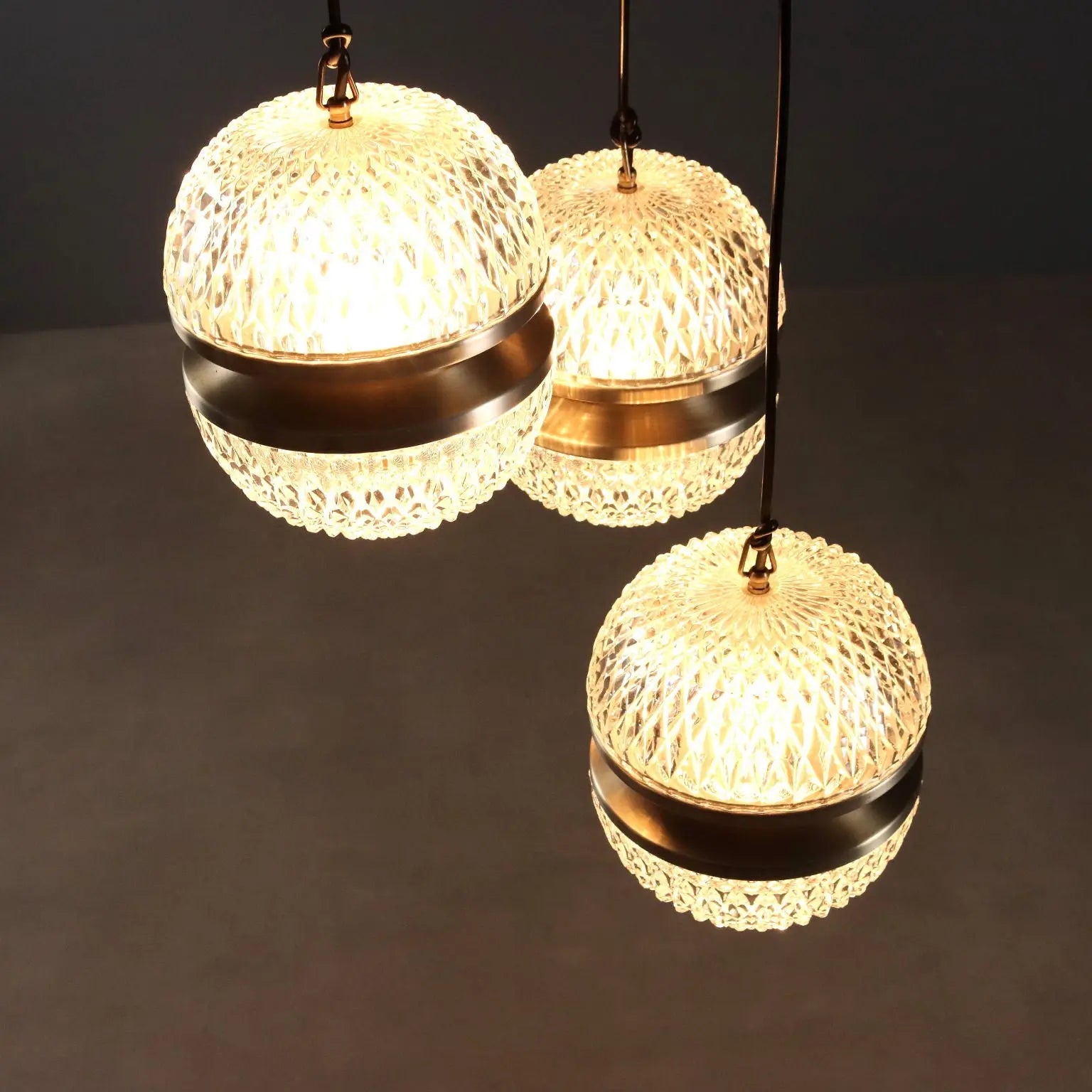 Vintage Lamp Metal Glass Design Italy 1960s-1970s | Modernism | Lighting