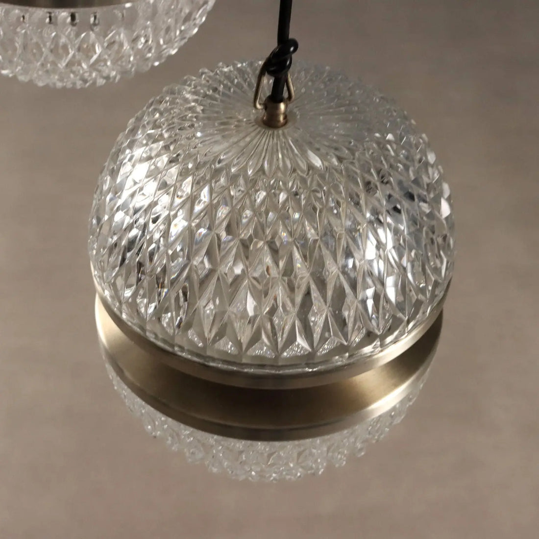 Vintage Lamp Metal Glass Design Italy 1960s-1970s | Modernism | Lighting