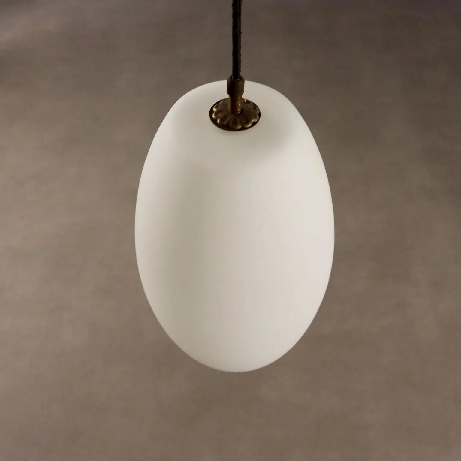 Vintage Ceiling Lamp Glass Design Italy 1960s