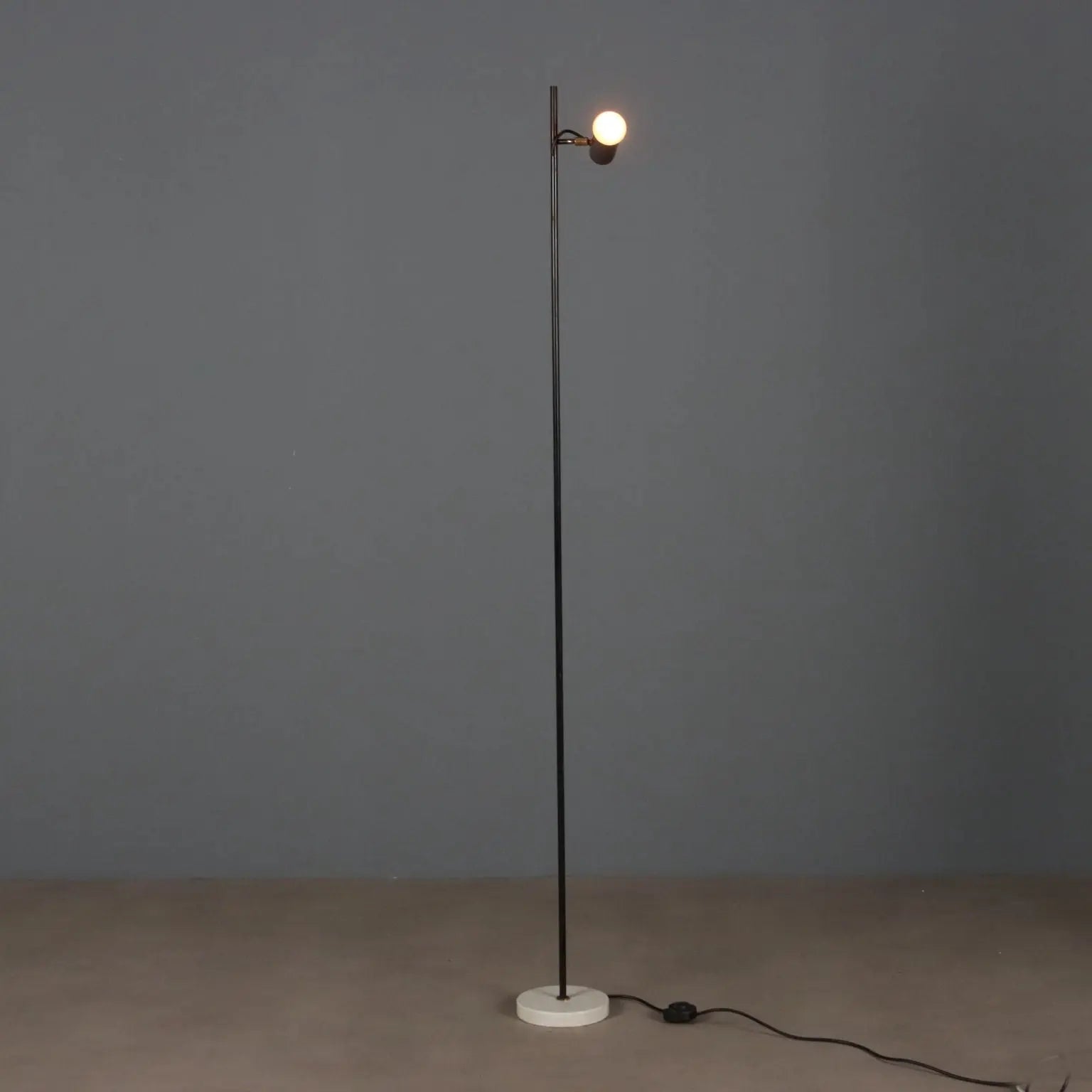 Vintage Floor Lamp Aluminium Metal Design Italy 1960s | Modernism | Lighting