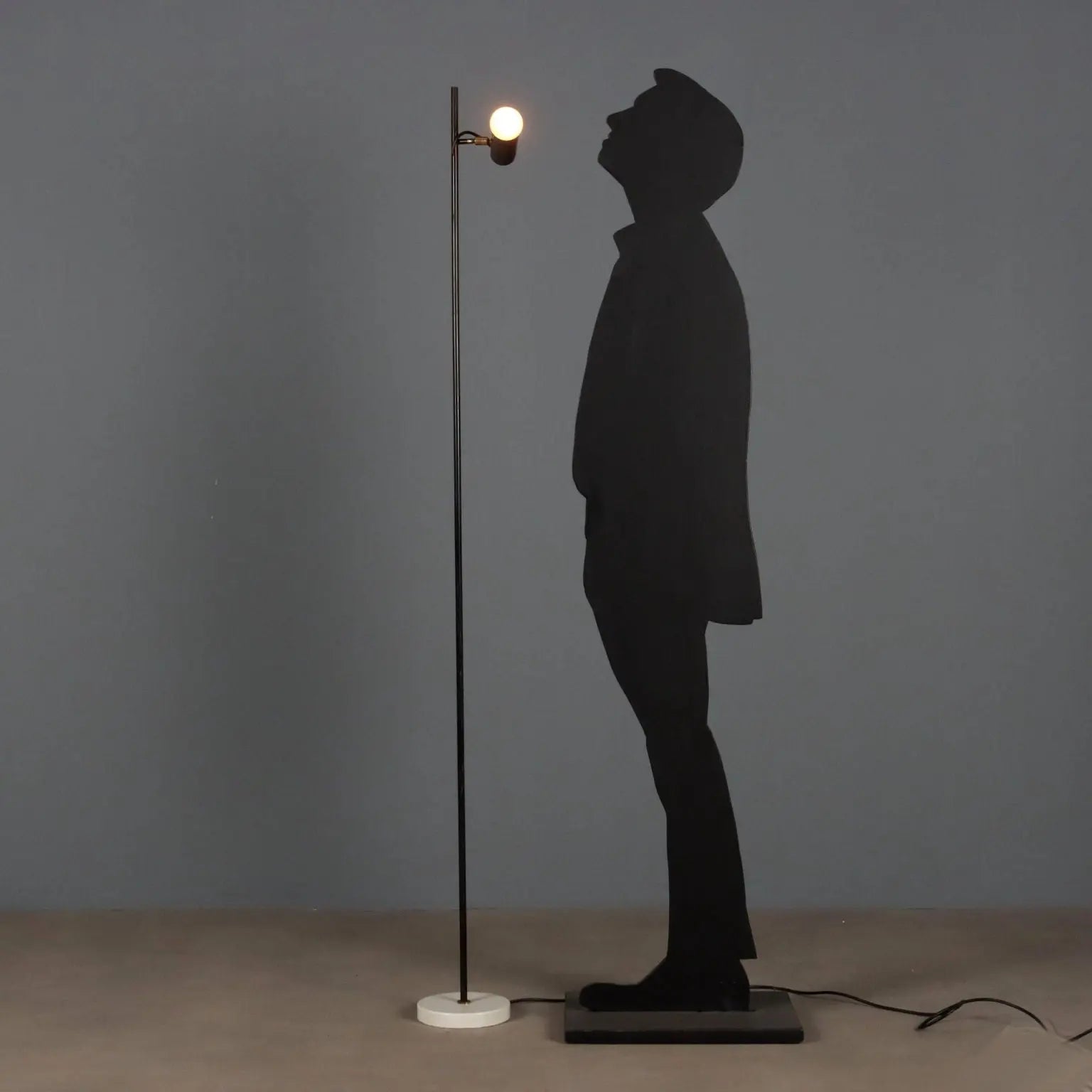 Vintage Floor Lamp Aluminium Metal Design Italy 1960s | Modernism | Lighting