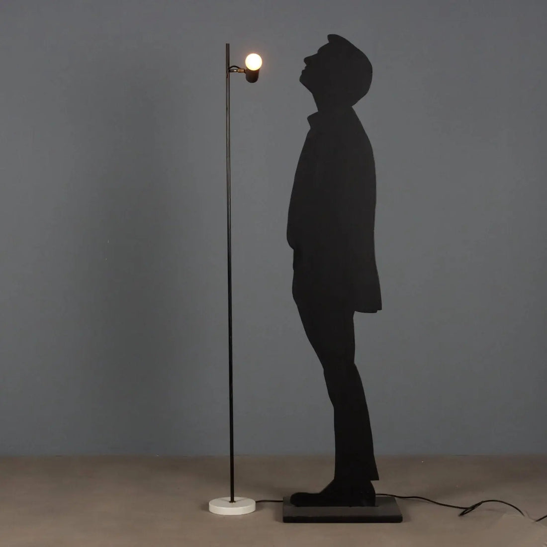 Vintage Floor Lamp Aluminium Metal Design Italy 1960s | Modernism | Lighting