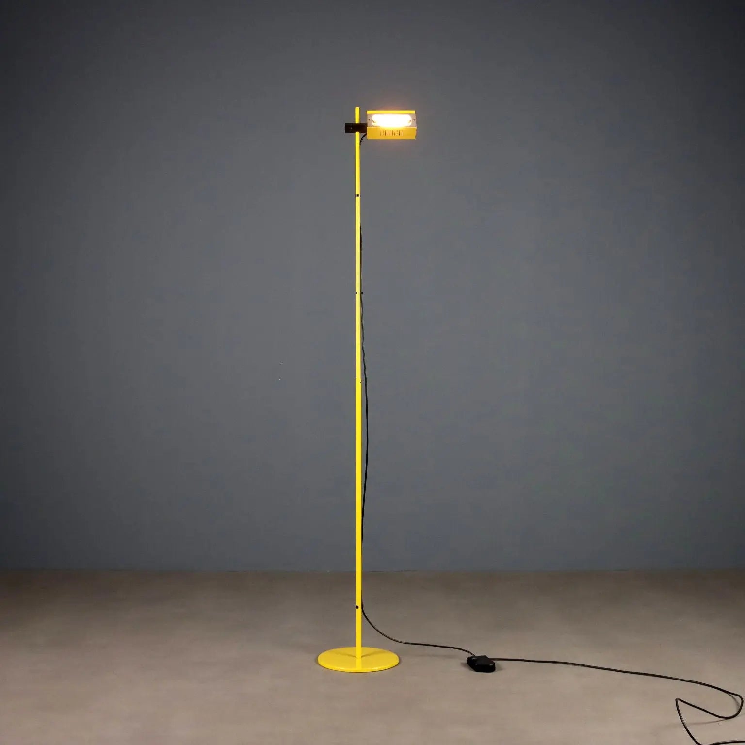 Vintage Floor Lamp Metal Aluminium Design Italy 1980s