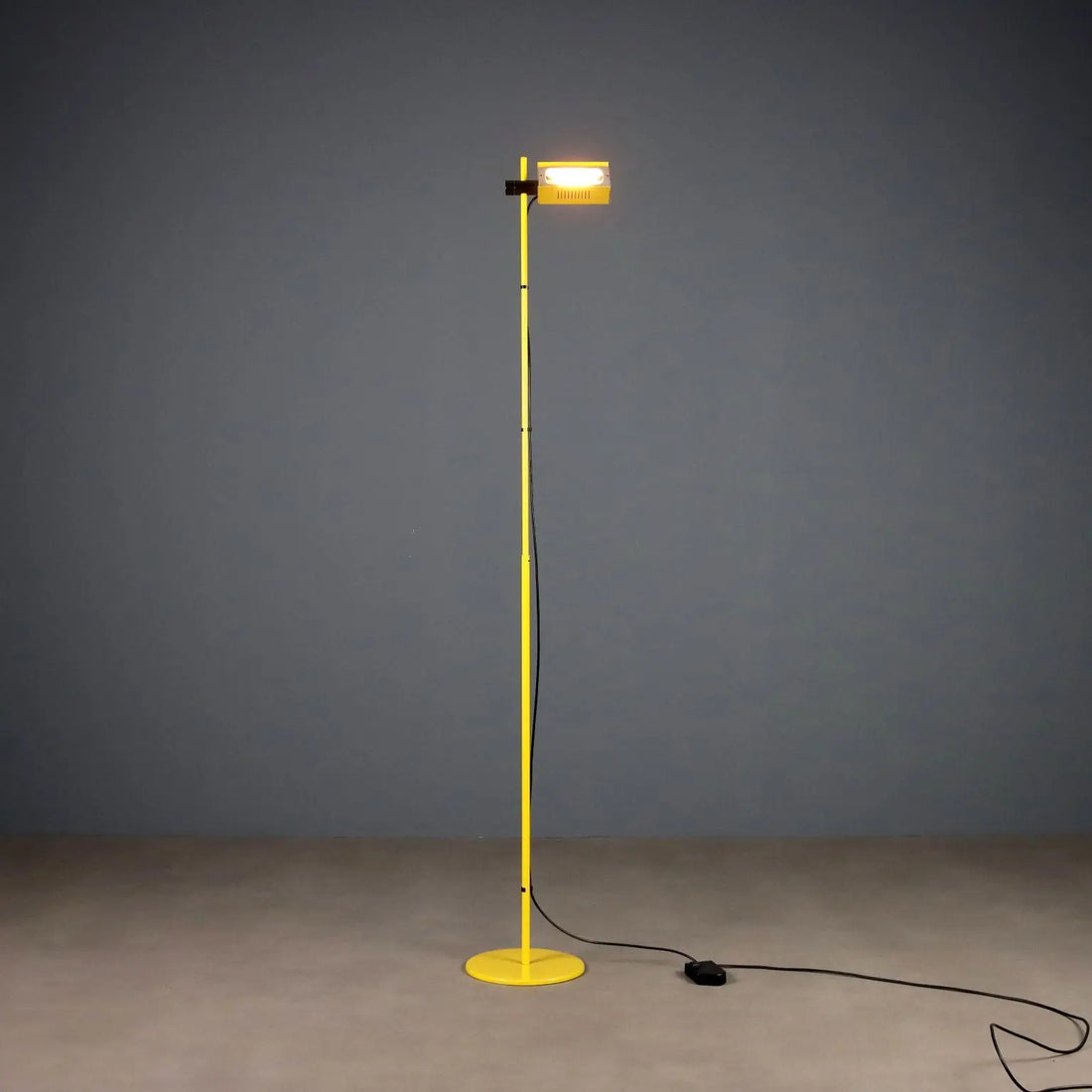 Vintage Floor Lamp Metal Aluminium Design Italy 1980s