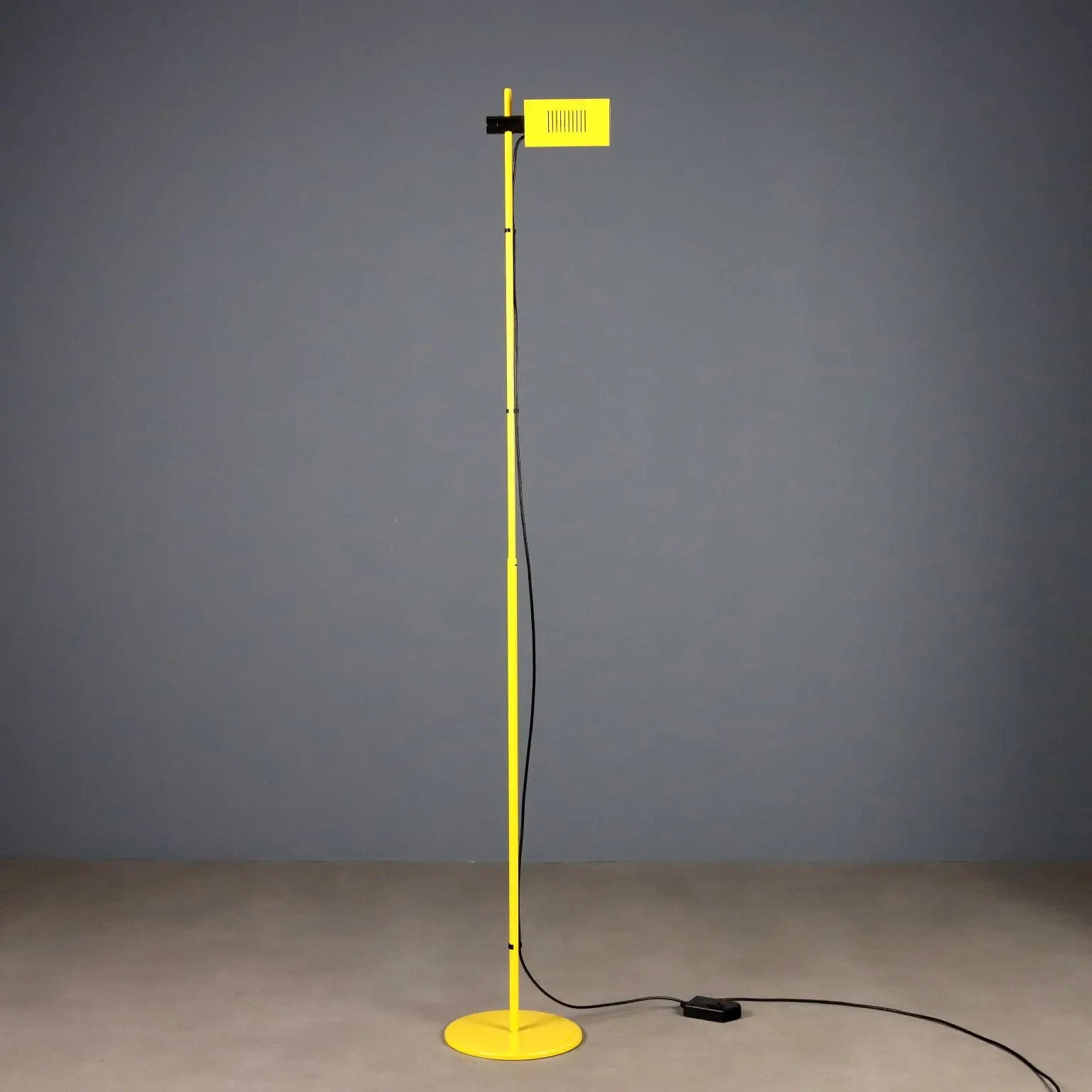 Vintage Floor Lamp Metal Aluminium Design Italy 1980s