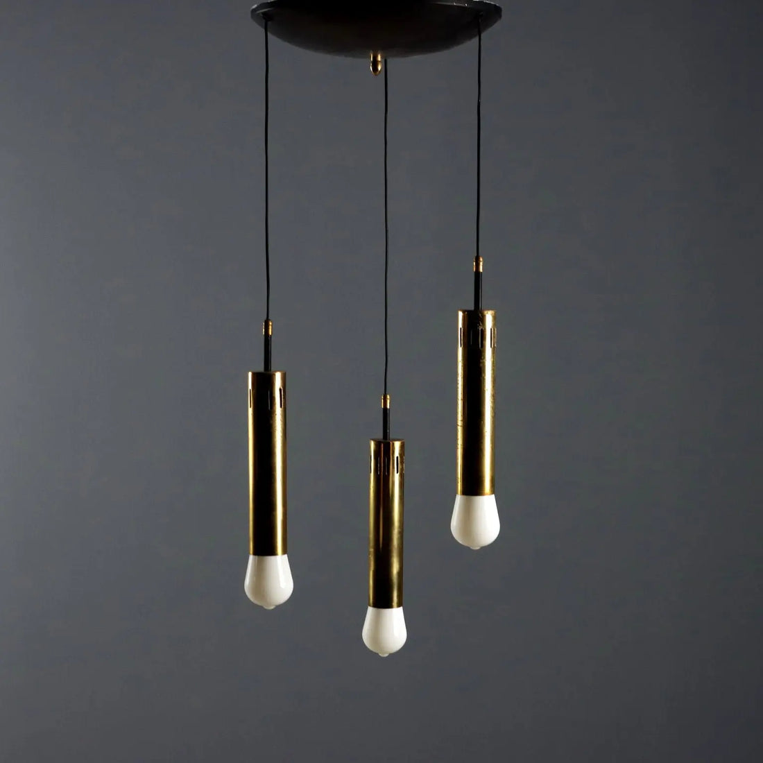 Vintage Chandelier Metal Brass Design Italy 1960s | Modernism | Lighting