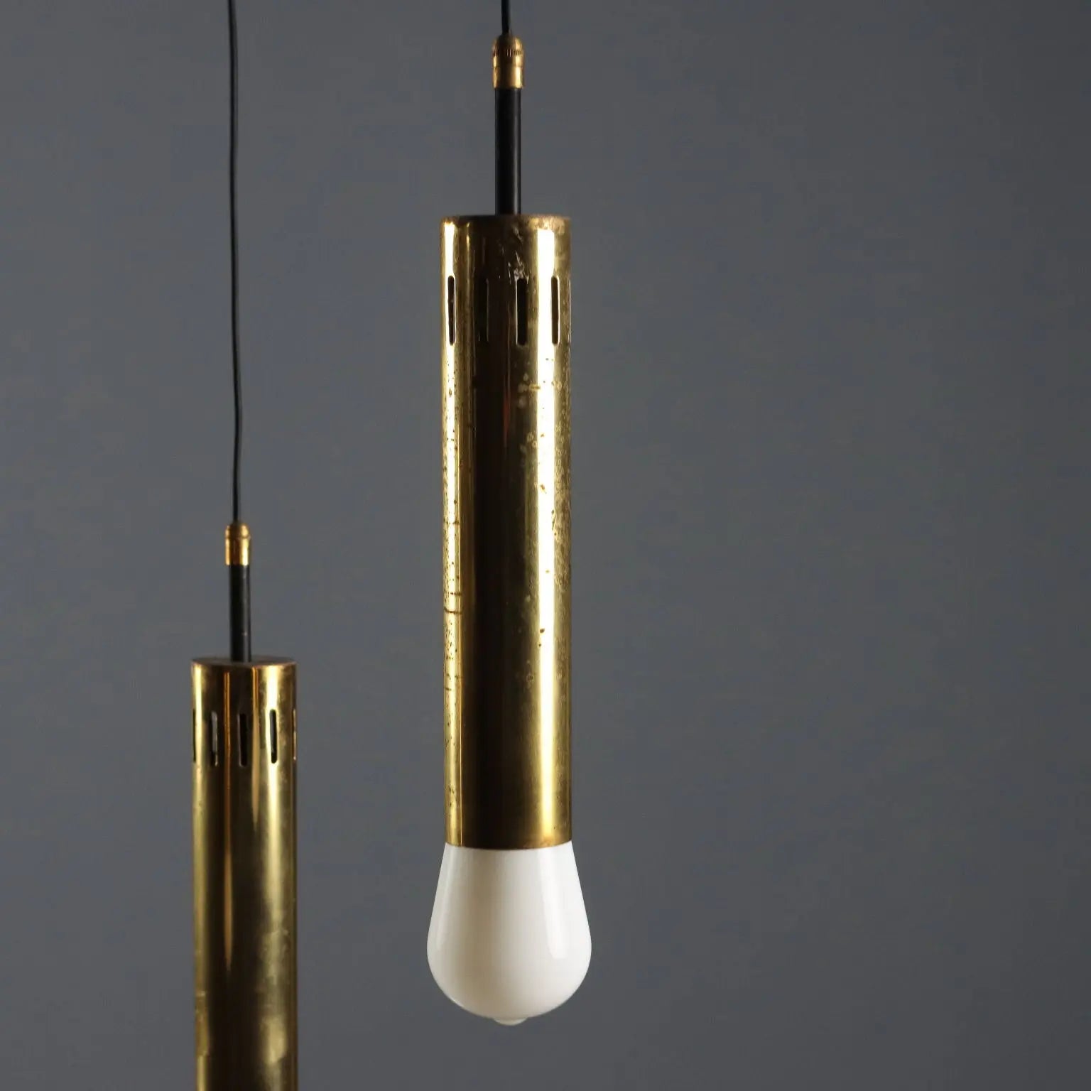 Vintage Chandelier Metal Brass Design Italy 1960s | Modernism | Lighting