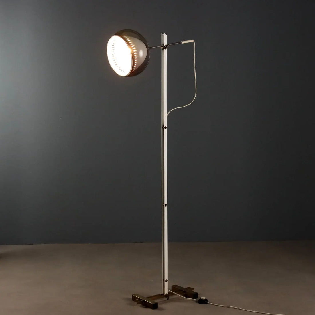 1960s-1970s Brass and Aluminum Floor Lamp