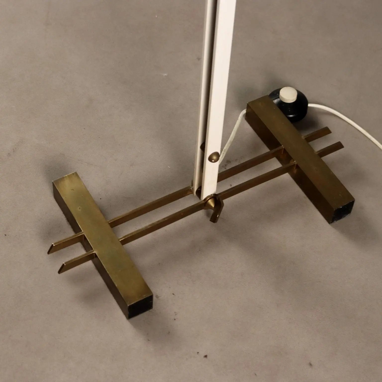 1960s-1970s Brass and Aluminum Floor Lamp