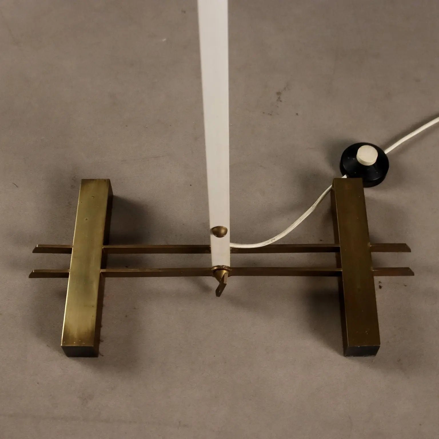 1960s-1970s Brass and Aluminum Floor Lamp