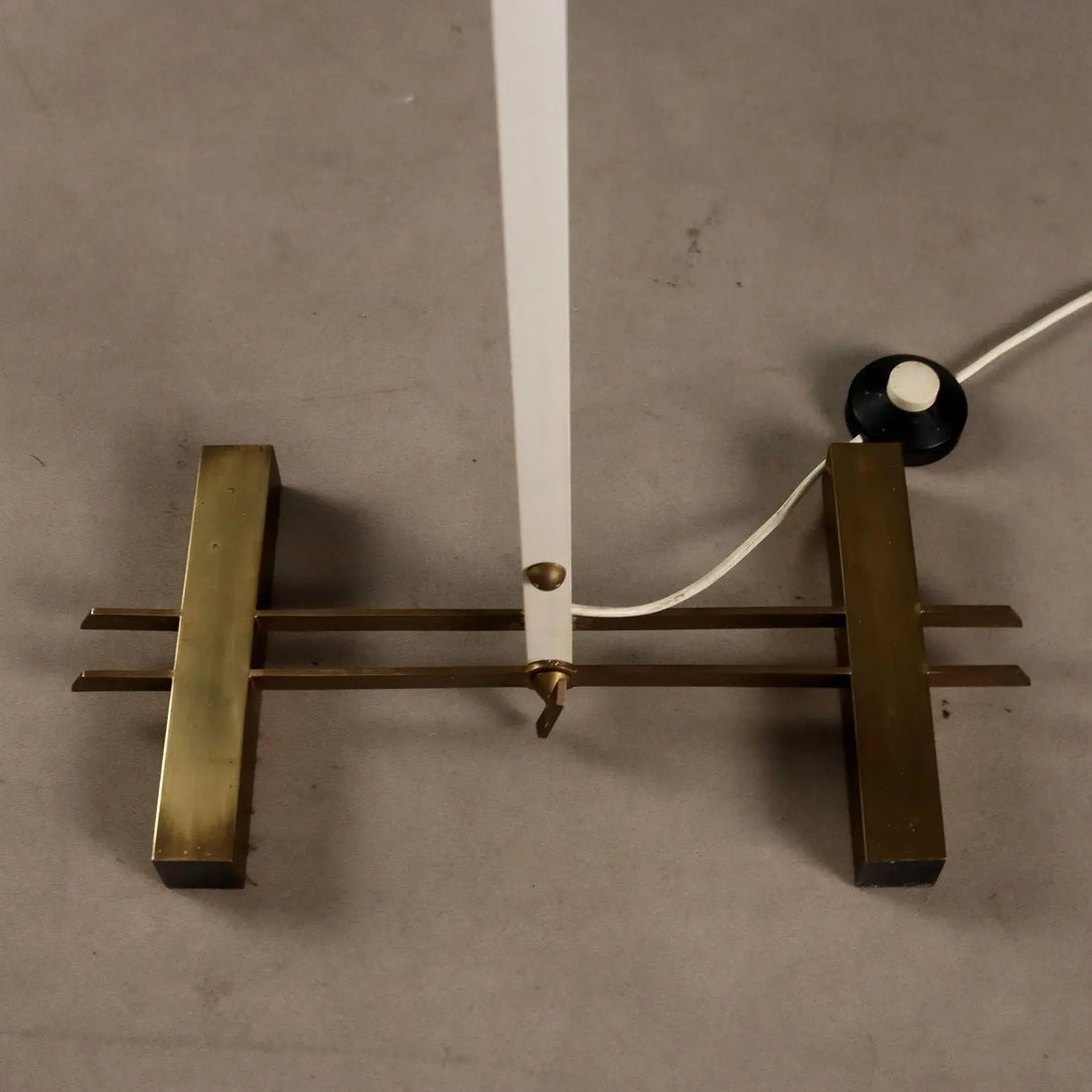 1960s-1970s Brass and Aluminum Floor Lamp