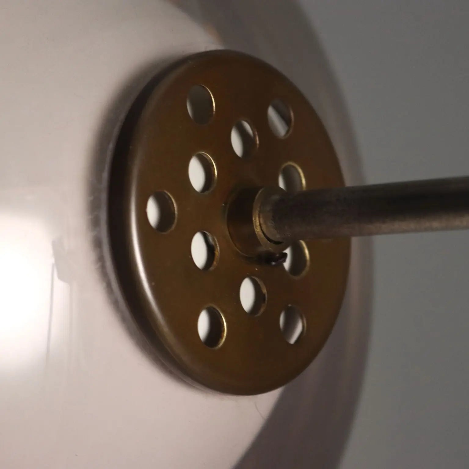 1960s-1970s Brass and Aluminum Floor Lamp