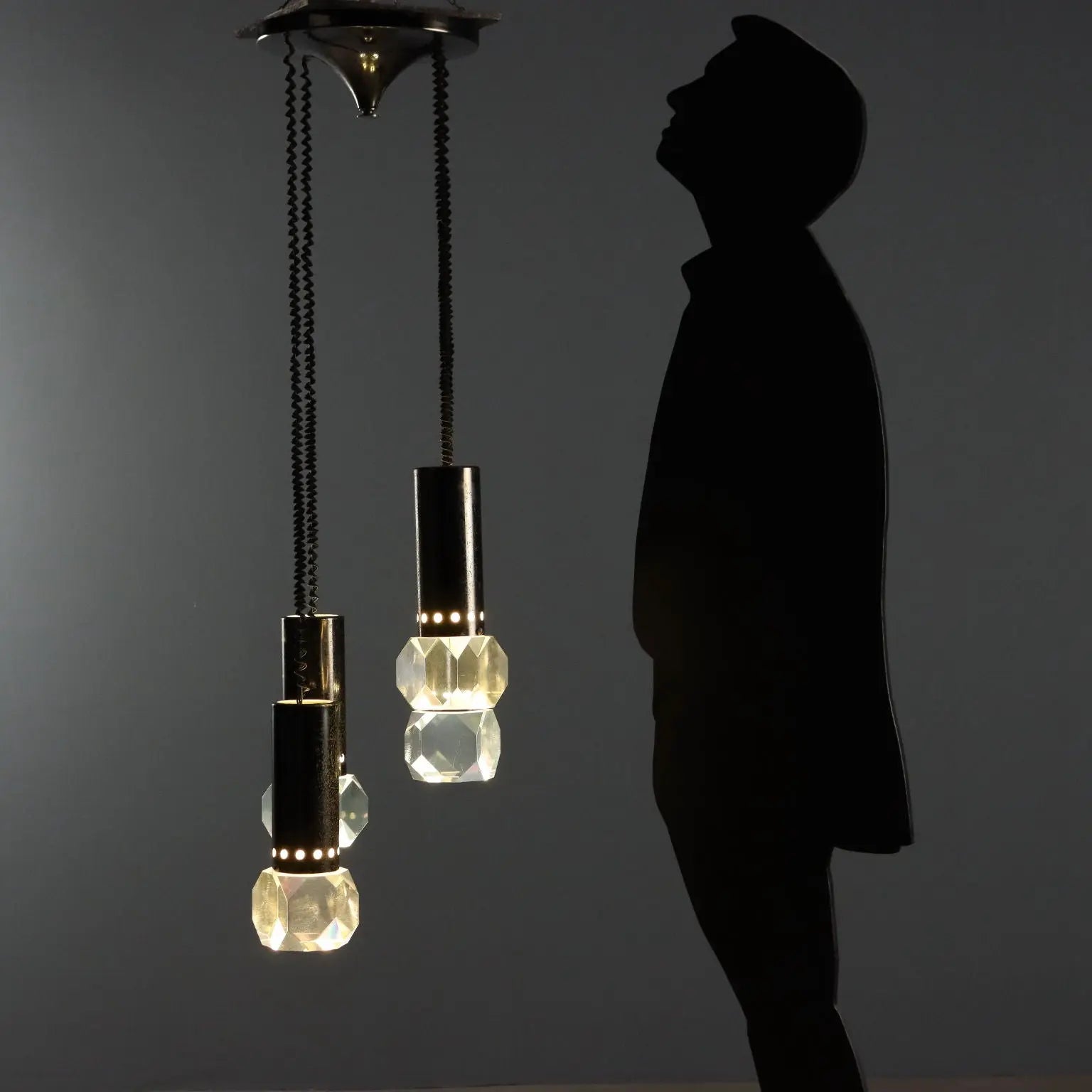 1960s Ceiling Lamp with Plastic Diffusers