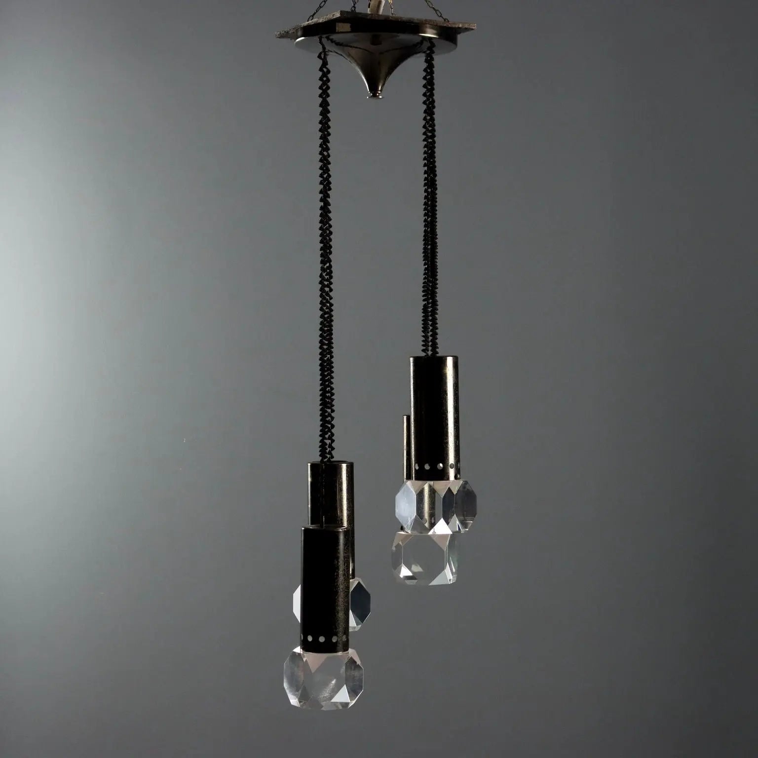 Vintage Ceiling Lamp Plastic Metal Design Italy 1960s | Modernism | Lighting