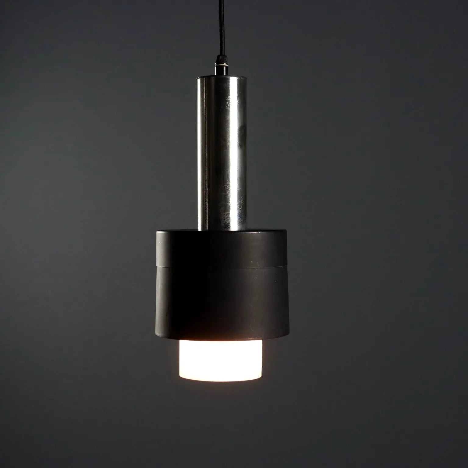Vintage Chandelier Aluminium Glass Design Italy 1960s | Modernism | Lighting