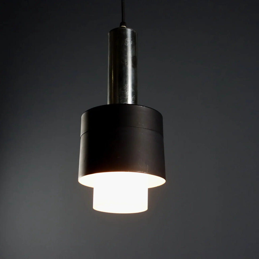 Vintage Chandelier Aluminium Glass Design Italy 1960s | Modernism | Lighting