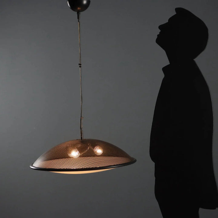 Valenti Lamp Vintage Black-Lacquered Metal Design 1980s | Modernism | Lighting