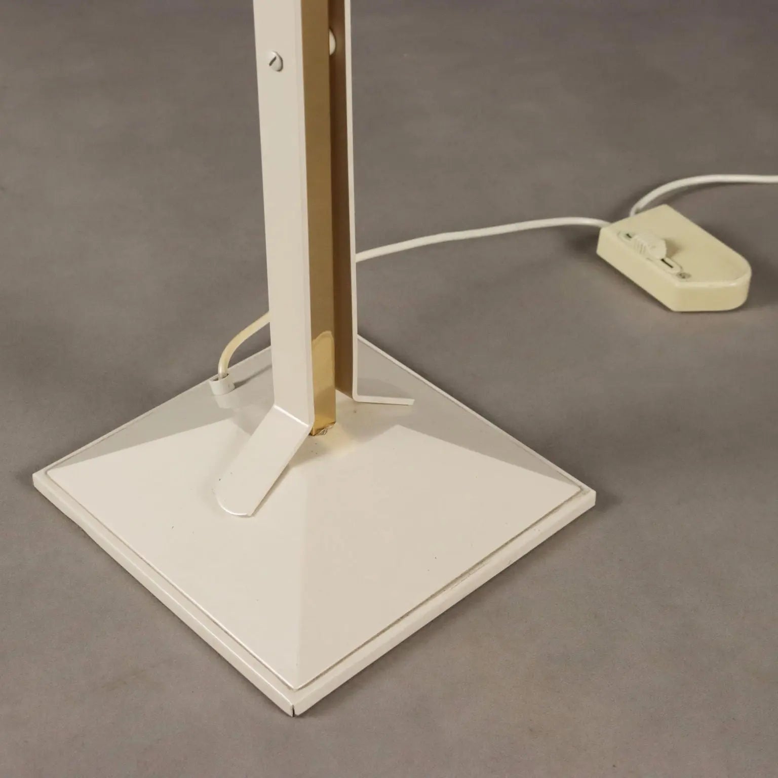 Vintage Floor Lamp Aluminium Glass Design Italy 1980s