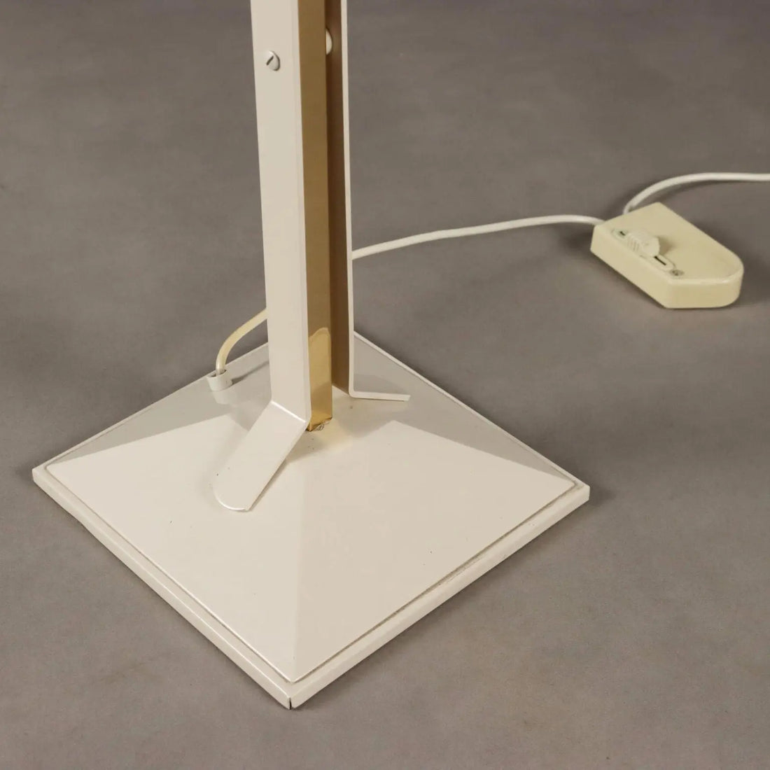 Vintage Floor Lamp Aluminium Glass Design Italy 1980s