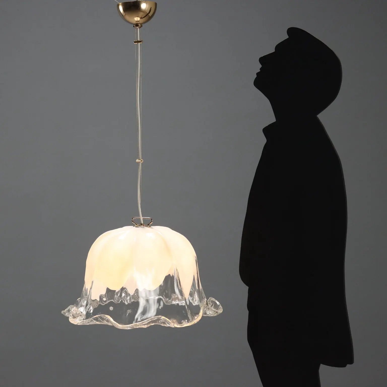 Vintage Ceiling Lamp La Murrina Murano Glass Italy Design 1980s