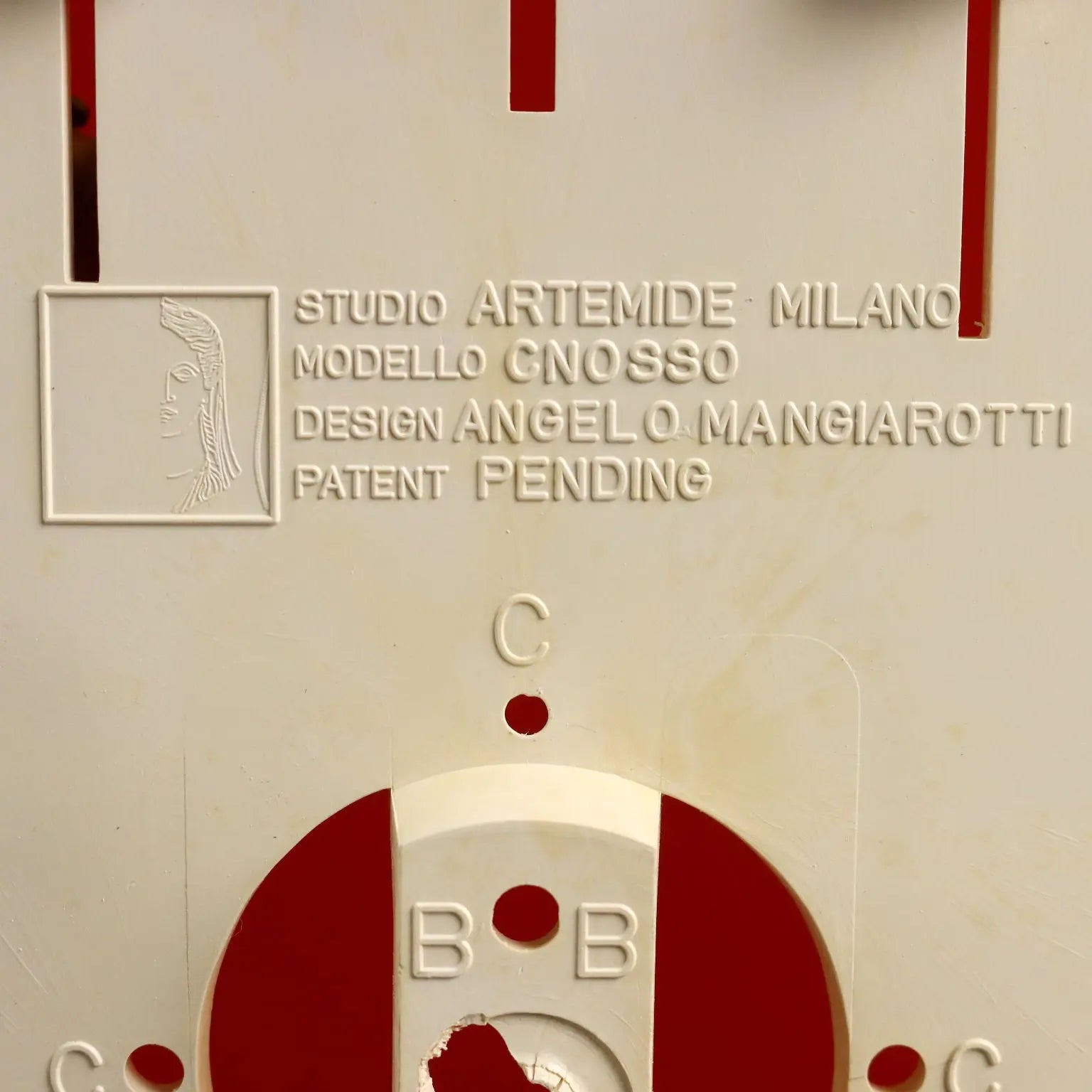 Artemide Cnosso Lamp Coloured Plastic Design Italy 1960s-70s