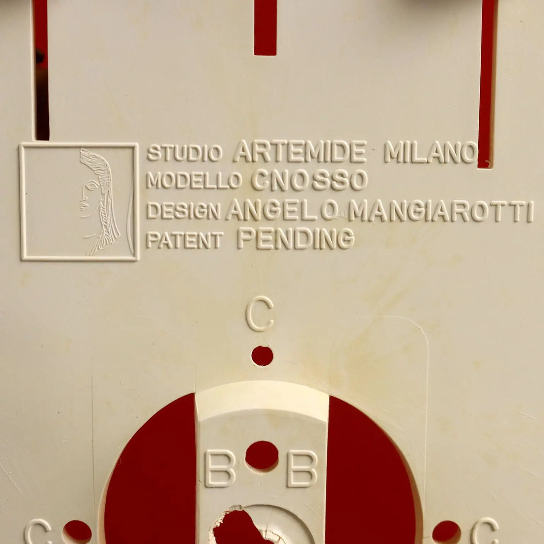 Artemide Cnosso Lamp Coloured Plastic Design Italy 1960s-70s