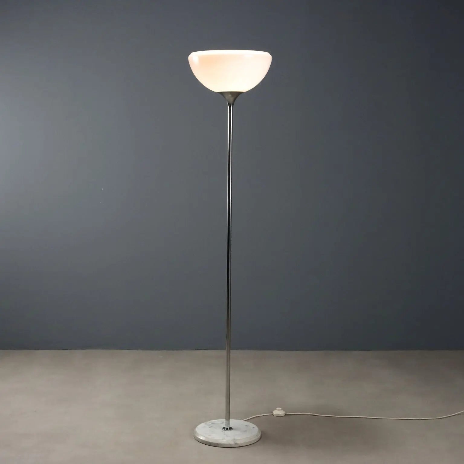 Vintage Floor Lamp Chromed Metal Design Italy 1970s | Modernism | Lighting