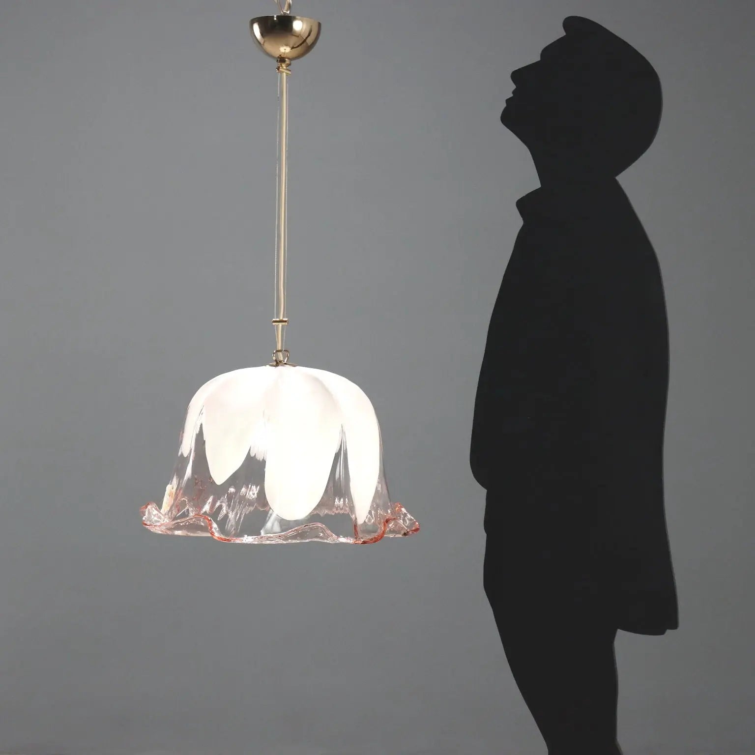 Vintage Ceiling Lamp La Murrina Murano Glass Design Italy 1980s