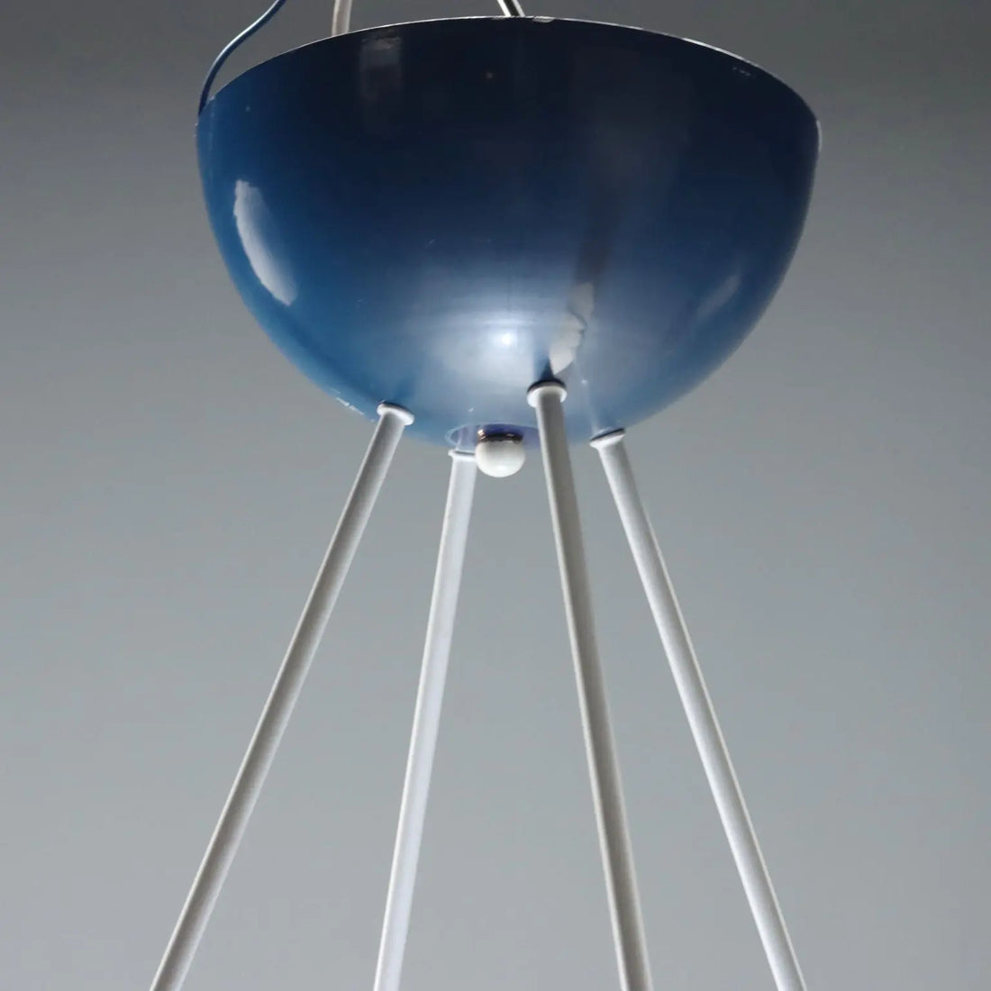 Vintage Zonca Chandelier Enamelled Metal Design Italy 1980s