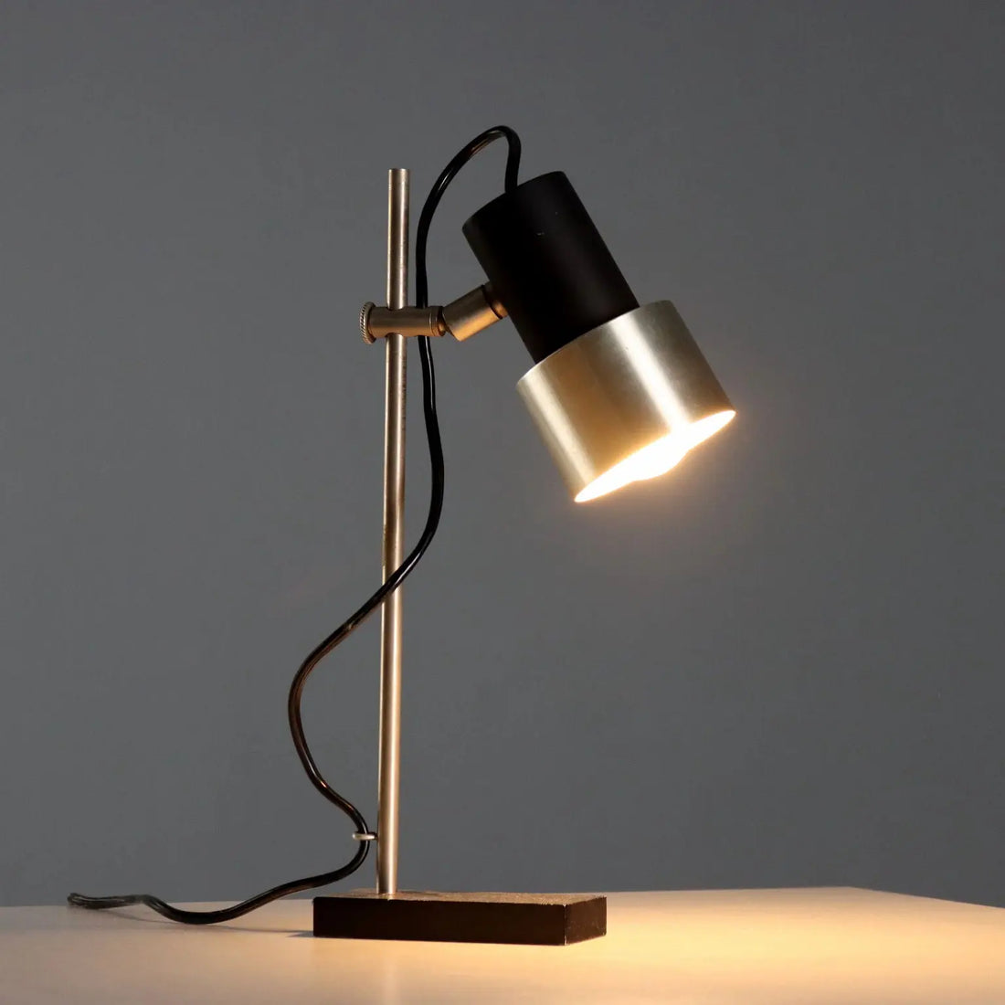 Vintage Stilux Table Lamp Metal Aluminium Design 1960s