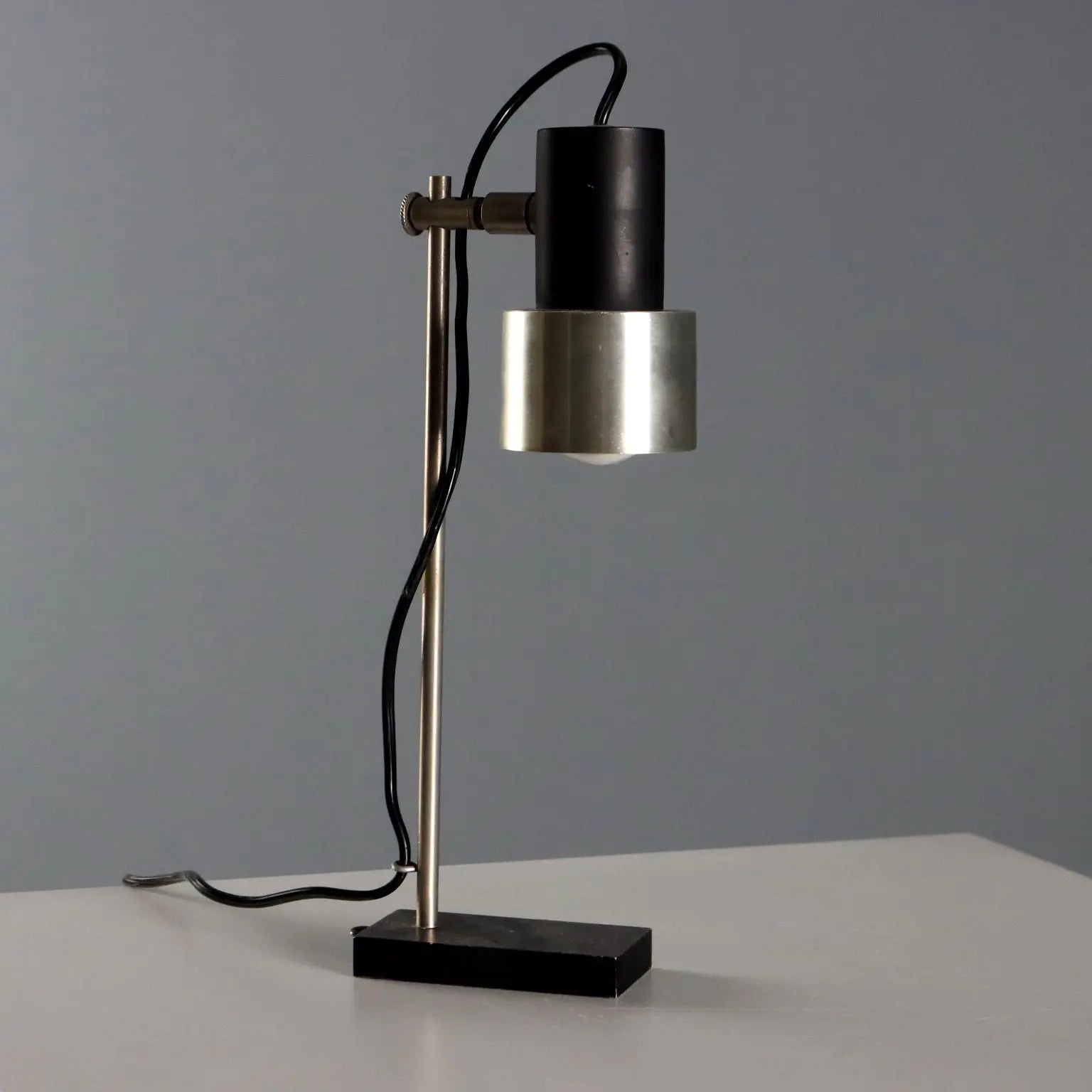 Vintage Stilux Table Lamp Metal Aluminium Design 1960s
