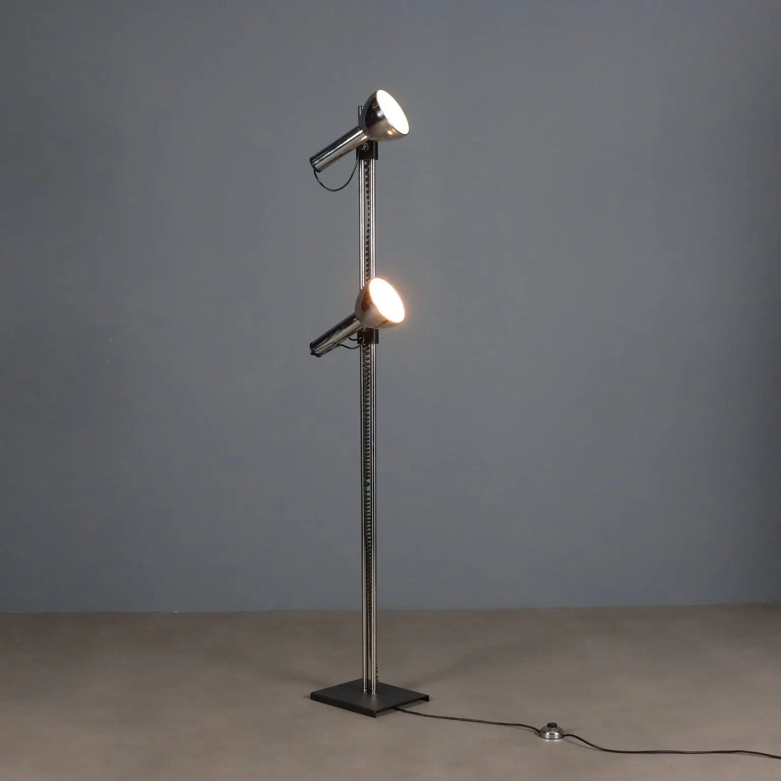 Vintage Floor Lamp Lacquered Metal Design Italy 1970s