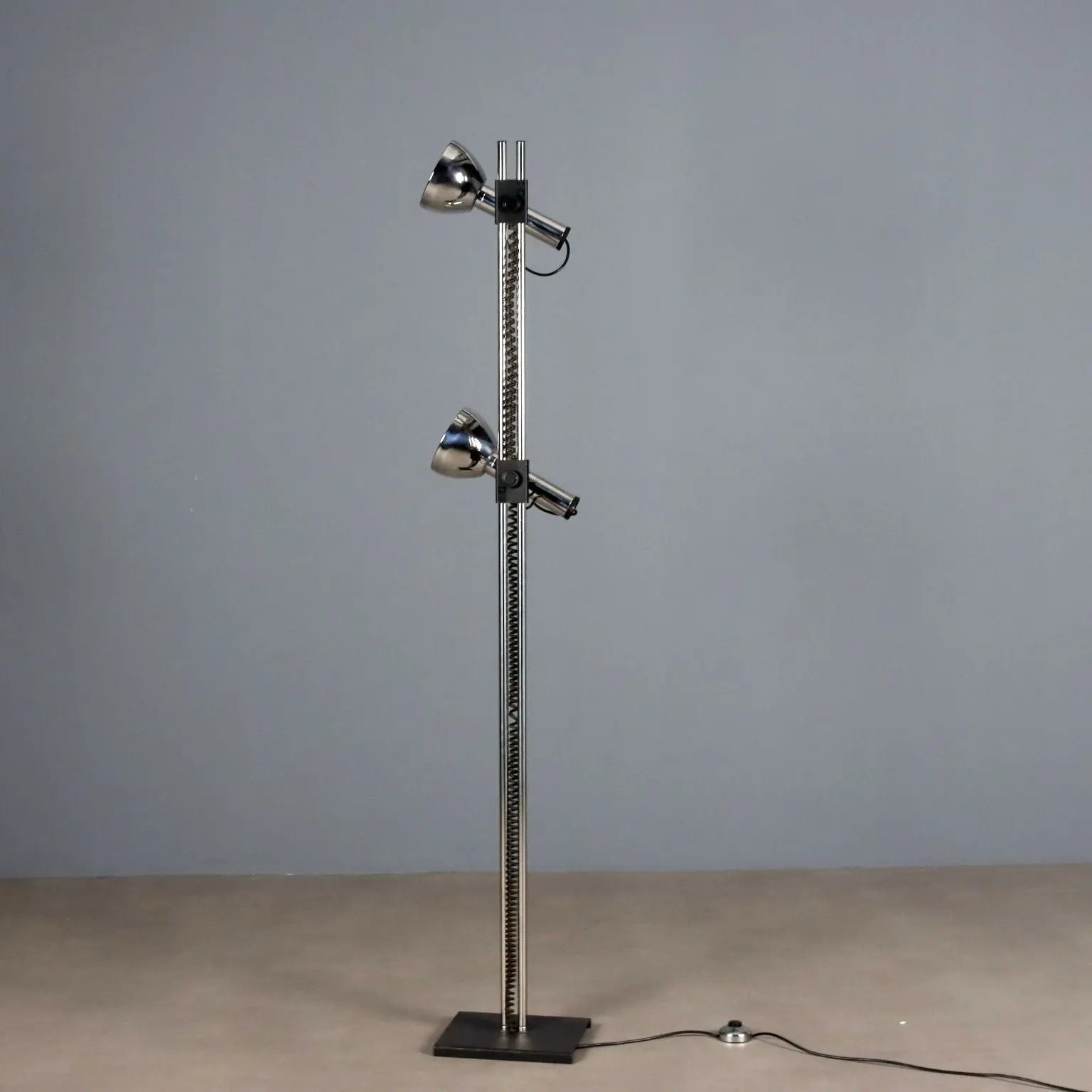 Vintage Floor Lamp Lacquered Metal Design Italy 1970s