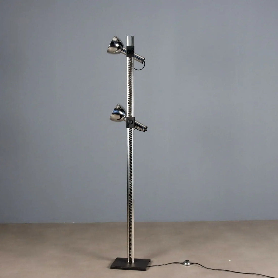 Vintage Floor Lamp Lacquered Metal Design Italy 1970s