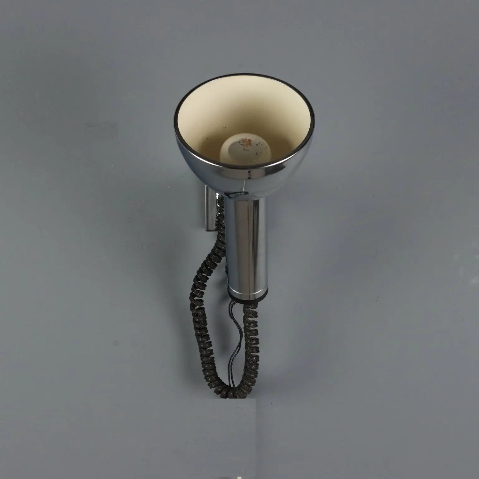 Vintage Wall Lamps Chromed Metal Design Italy 1960s