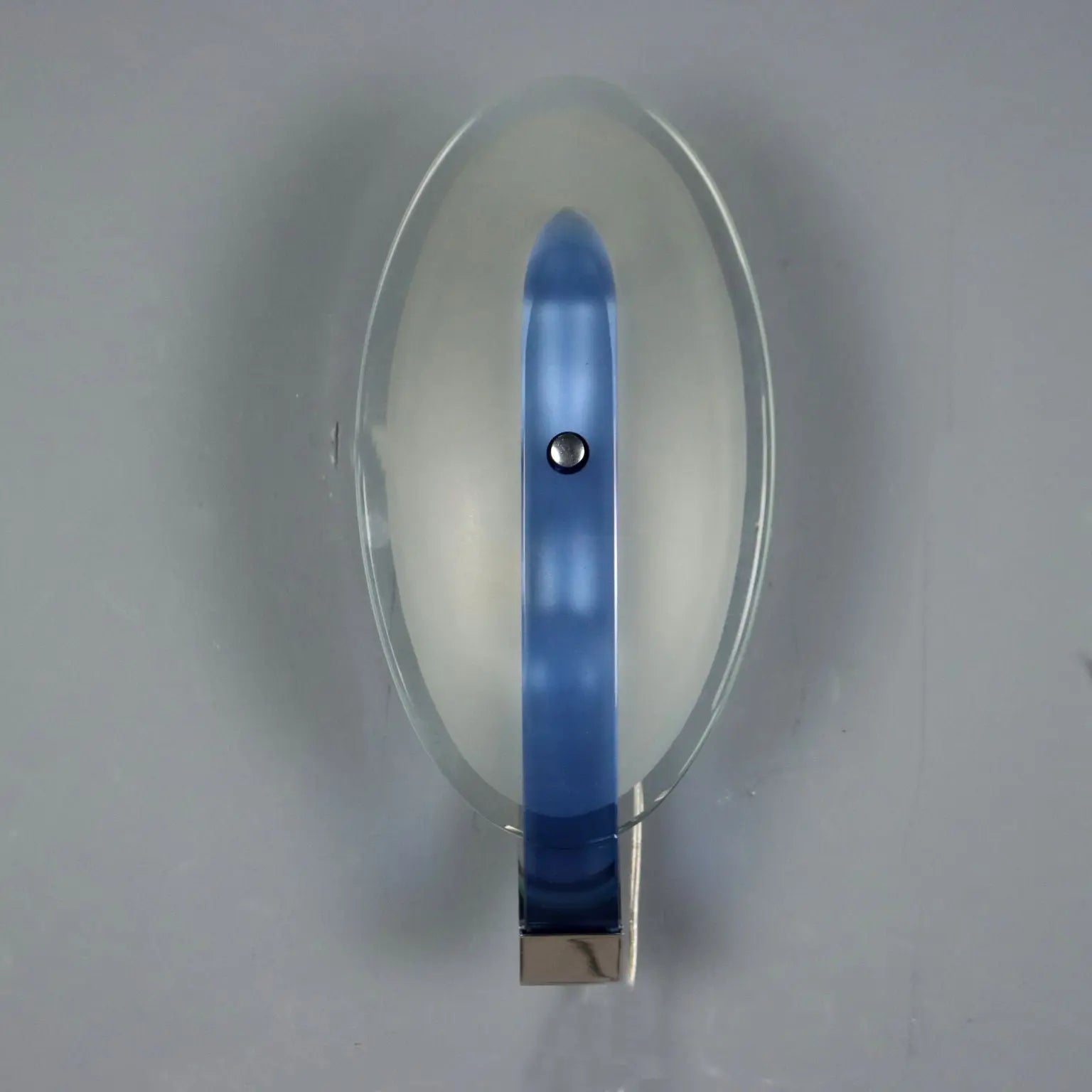 Vintage Wall Lamp Glass Metal Design Italy 1960s