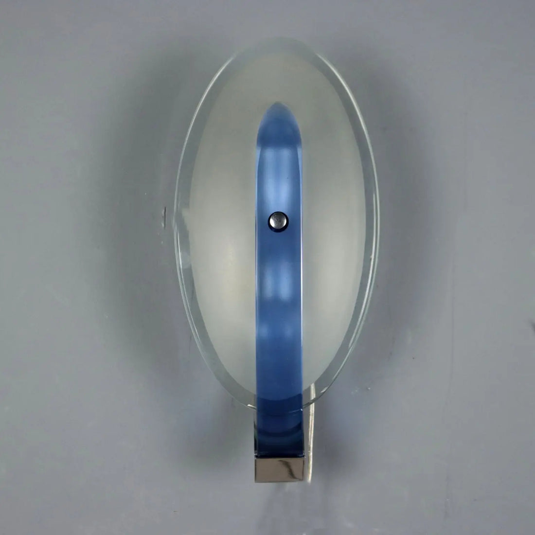 Vintage Wall Lamp Glass Metal Design Italy 1960s